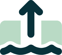 icon arrow up from ground water