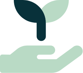 icon hand holding seedling